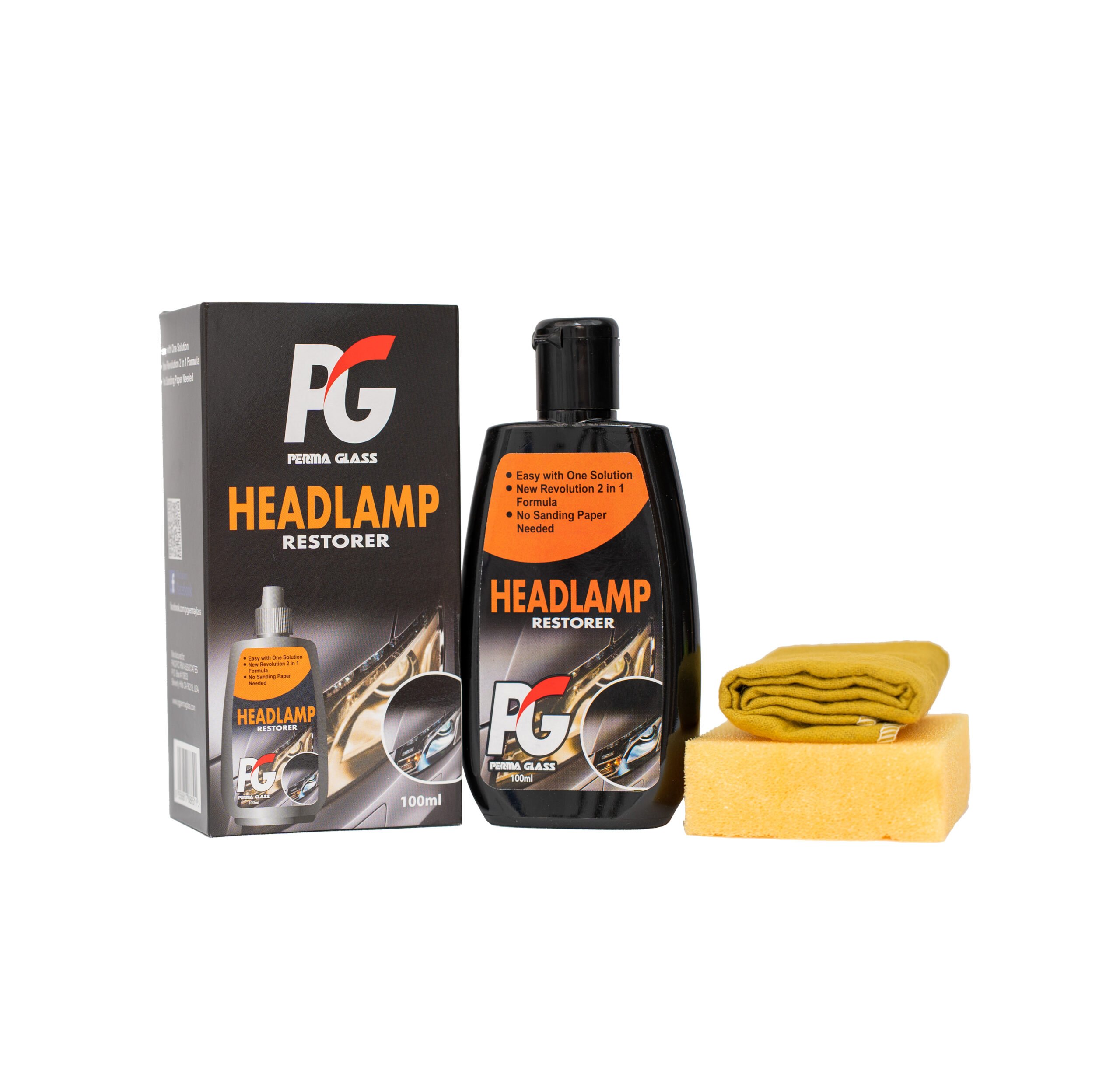 PG Headlamp Restorer Kit Set (100ml)