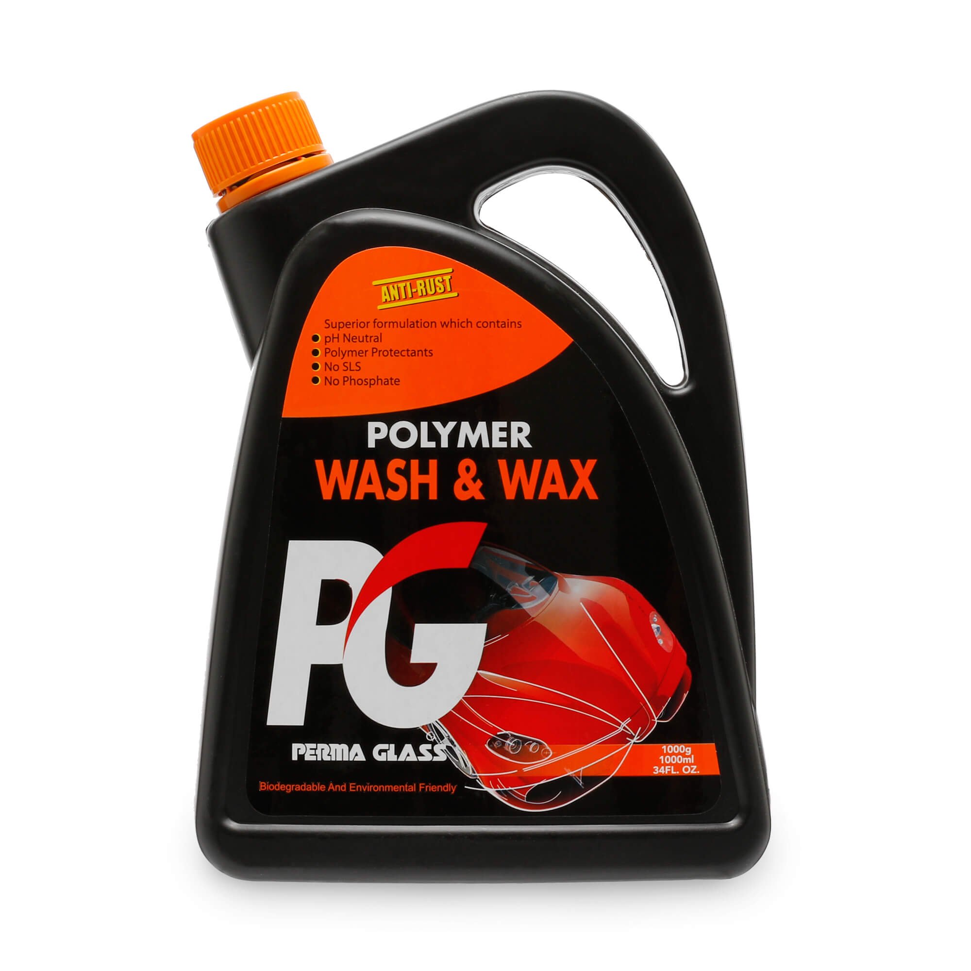 PG Polymer Wash & Wax Car Shampoo with Carnauba Wax (1L)